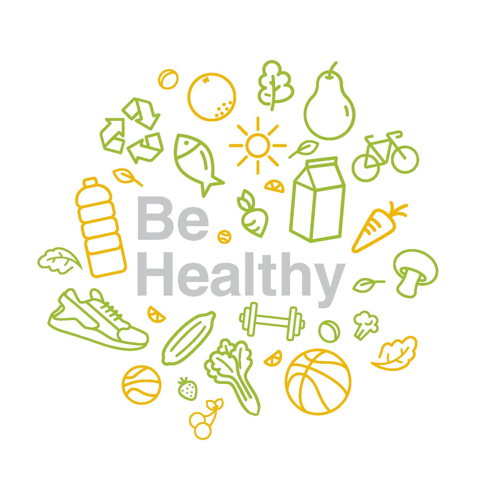 Logo de la campaña "Be Healthy".