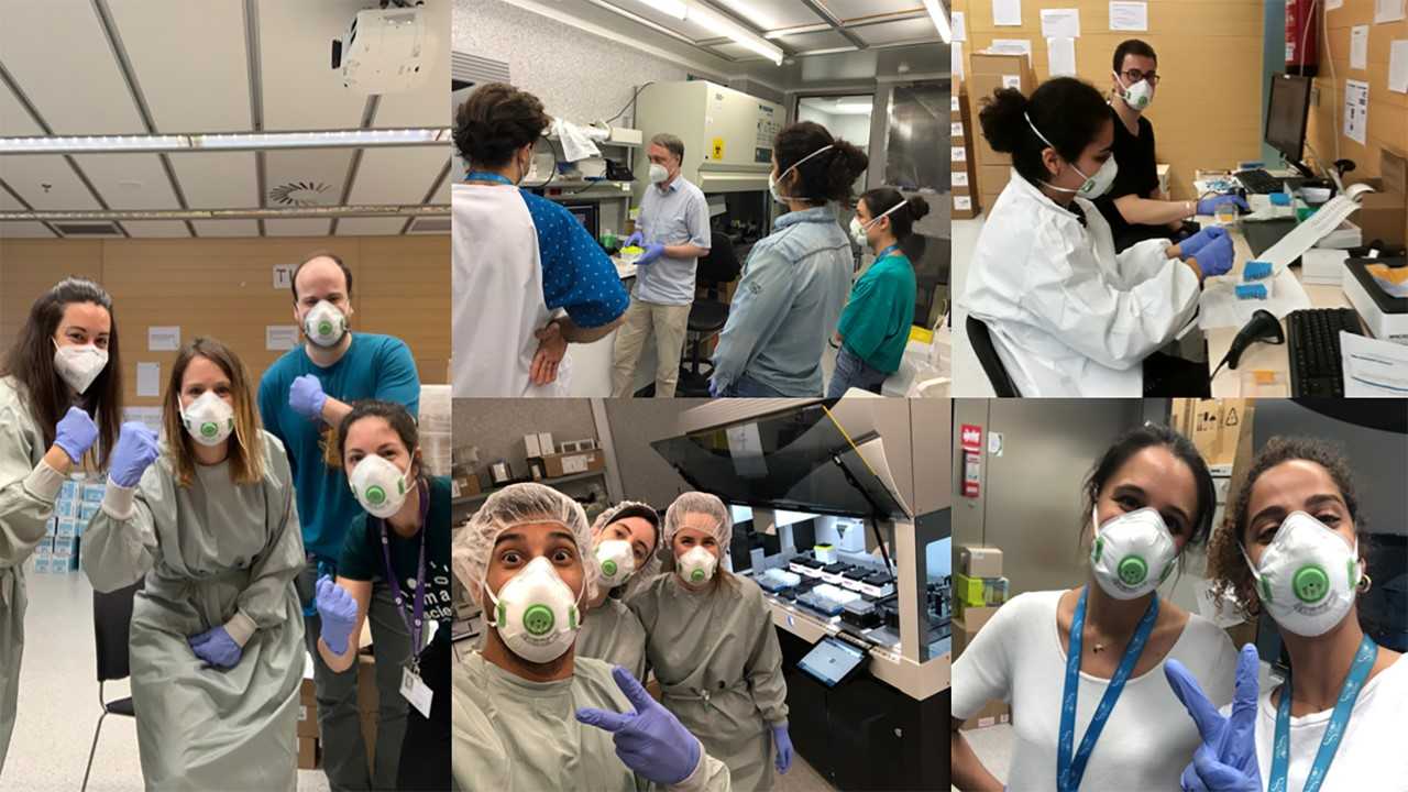 Volunteers from the CRG are coming in everyday to the PRBB to run tests on the coronavirus.Volunteers from the CRG are coming in everyday to the PRBB to run tests on the coronavirus.