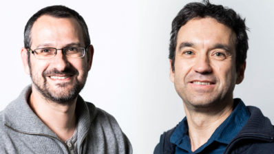 From left to right, Tomàs Marquès-Bonet and Salvador Carranza, former and new IBE director, respectively.