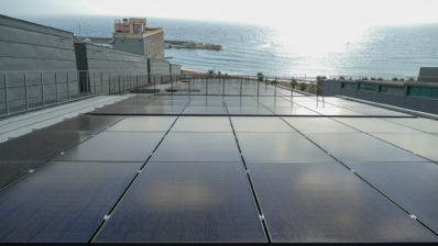 PRBB roof with photovoltaic panels.