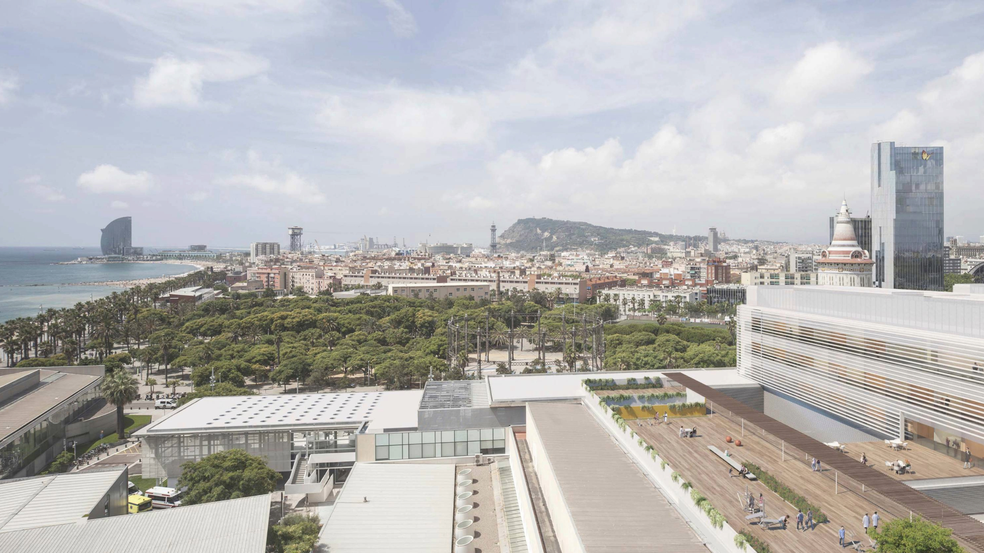 Model of the facade of the expansion of the Hospital del Mar. Photo: Hospital del Mar.
