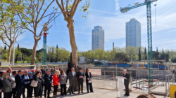 Jordi Camí during the institutional groundbreaking ceremony for PRBB Ciutadella.